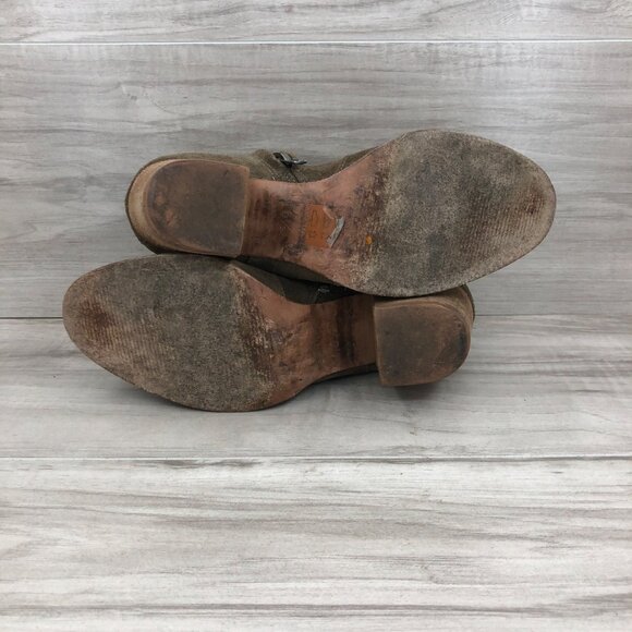 Madewell Booties Womens 6.5 Brenner Brown Suede Heeled Ankle Boots - Picture 10 of 11